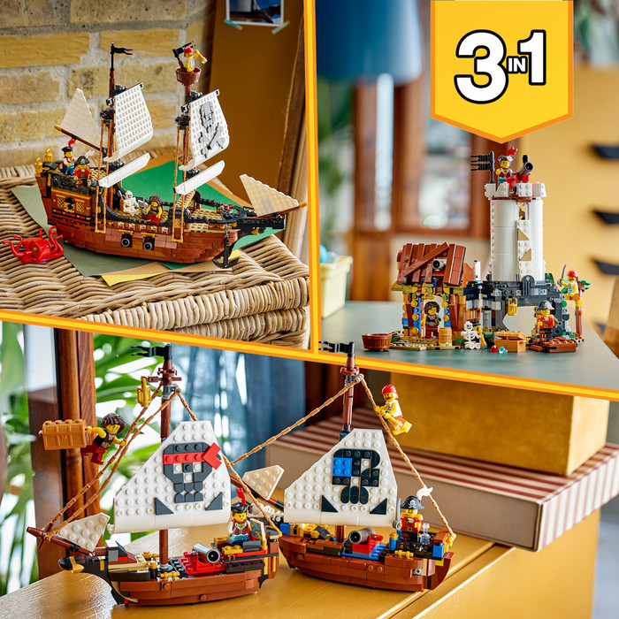 LEGO Creator 3-in-1 Klassiek Piratenschip 31387 product in gebruik