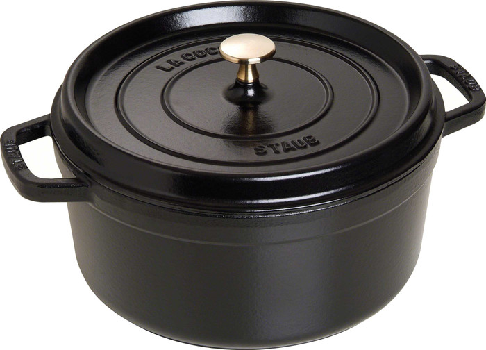 Staub Cocotte Ronde 28 cm Noir avant