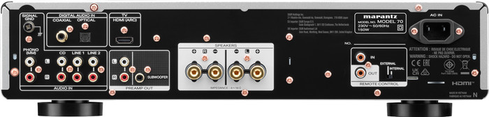 Marantz MODEL 70 Zilver achterkant