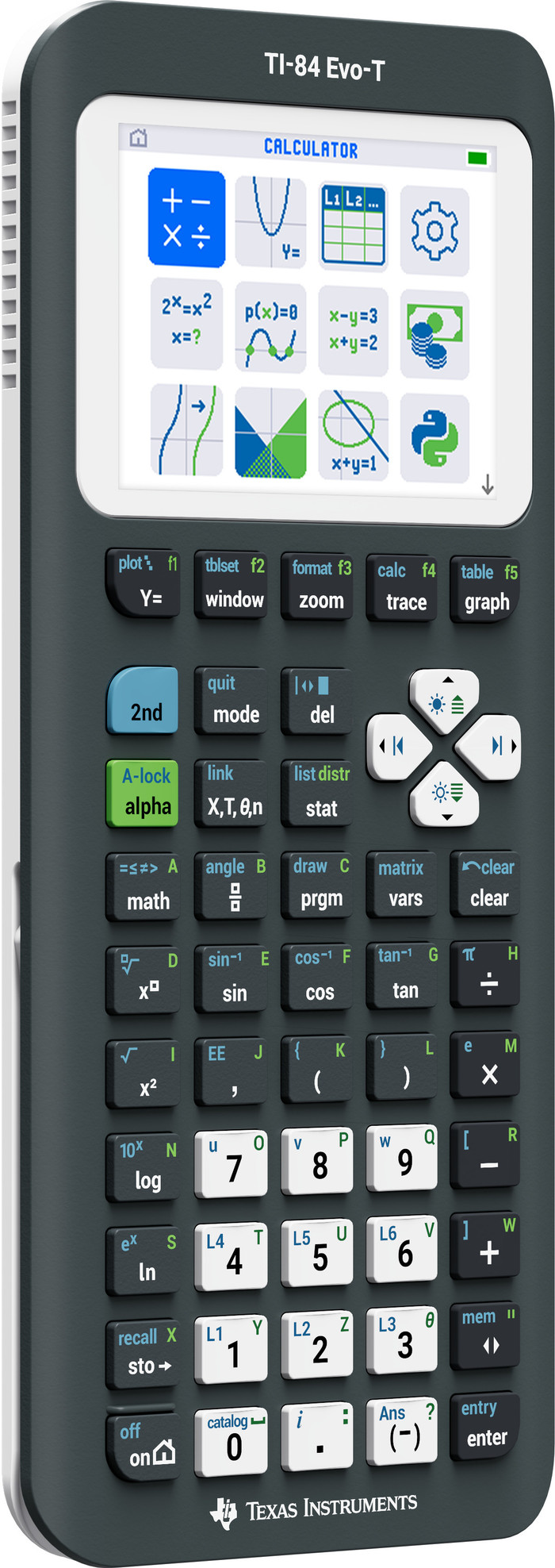 Texas Instruments TI-84 Evo-T Grafische Rekenmachine rechterkant