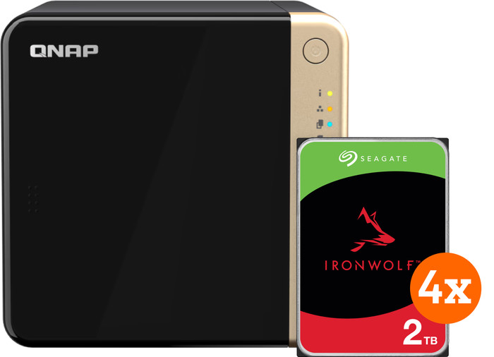 QNAP TS-464-8G + Seagate IronWolf 2 To Lot de 4 Main Image