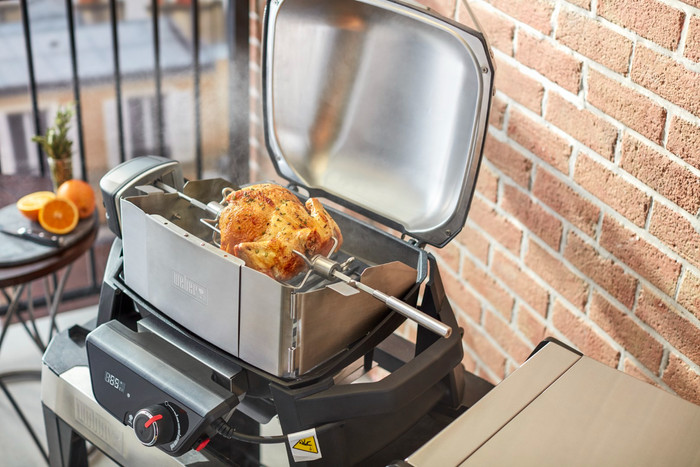 Weber Rotisserie Pulse produit à l'usage