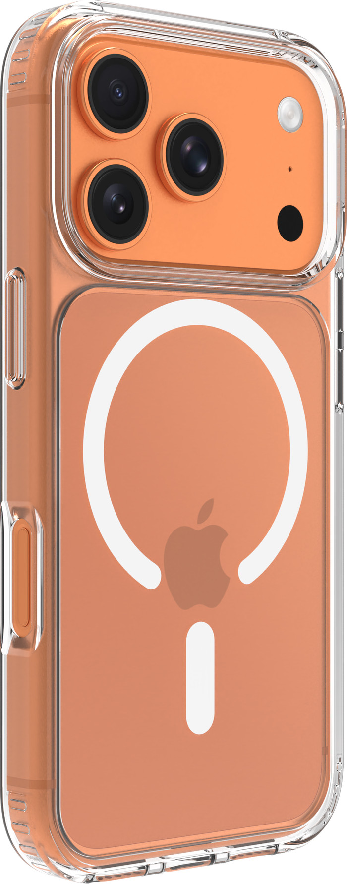 BlueBuilt Protective Back Cover avec MagSafe iPhone 17 Pro Transparent + BlueBuilt iPhone 17 Pro Protège-écran Verre côté gauche