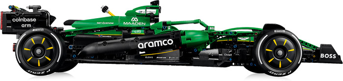 LEGO Technic Aston Martin Aramco AMR25 F1 auto 42240 rechterkant