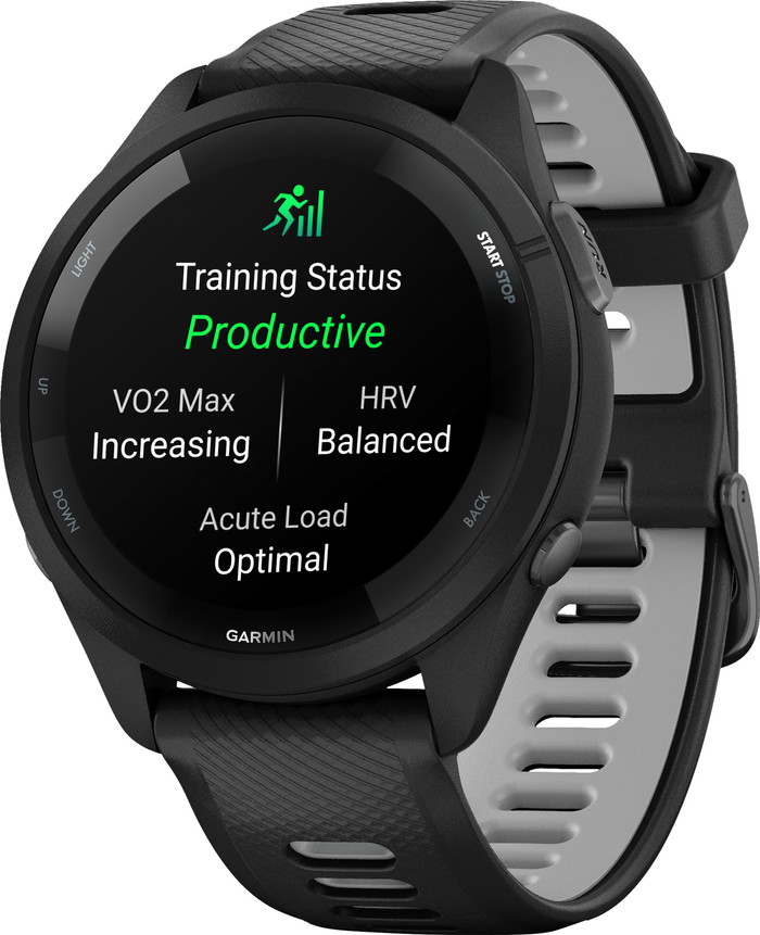Garmin Forerunner 265 Zwart rechterkant