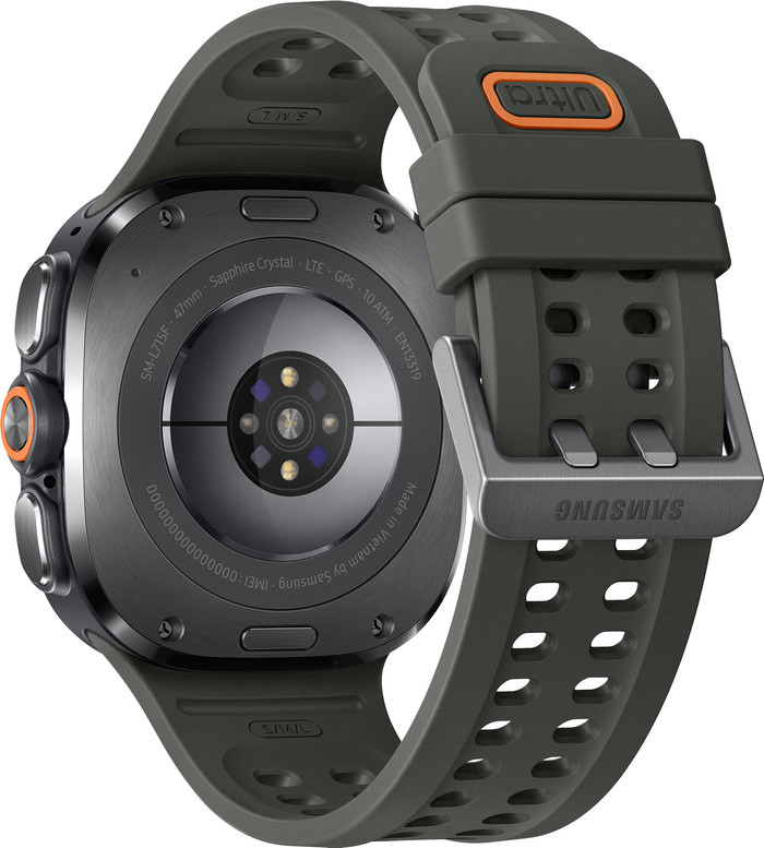 Samsung Galaxy Watch Ultra 2 5G Argent/Vert Titane 47 mm arrière
