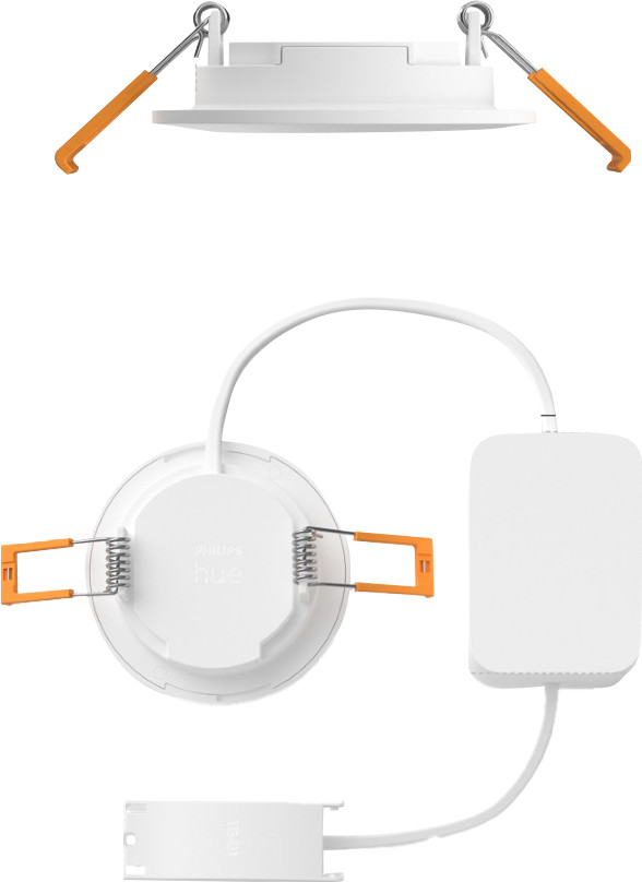 Philips Hue Spot Encastré Slim Lot de 6 - White and Color - 90 mm - Blanc détail