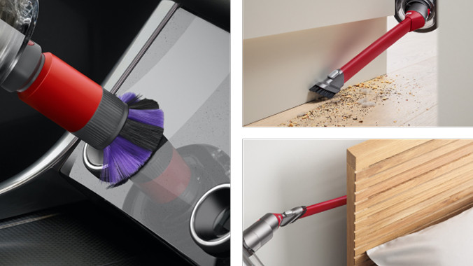 Dyson Detail Cleaning Kit product in use