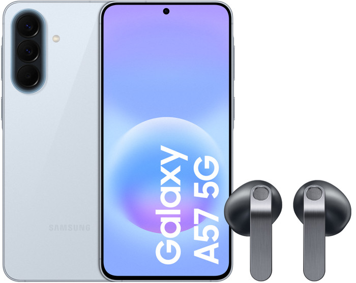 Samsung Galaxy A57 128 Go Bleu Clair 5G + Samsung Galaxy Buds4 Noir Main Image
