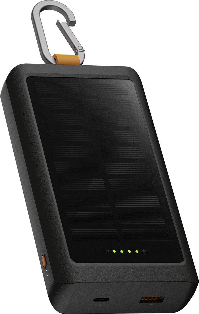Xtorm 20W Go2 Power Bank 10.000 mAh Solar & Light Zwart Main Image