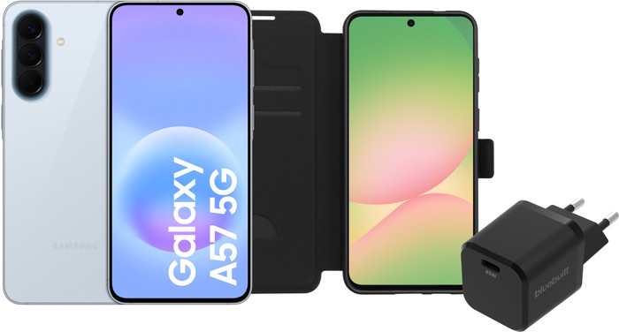 Samsung Galaxy A57 128GB Light Blue 5G + Basic Accessory Pack Main Image