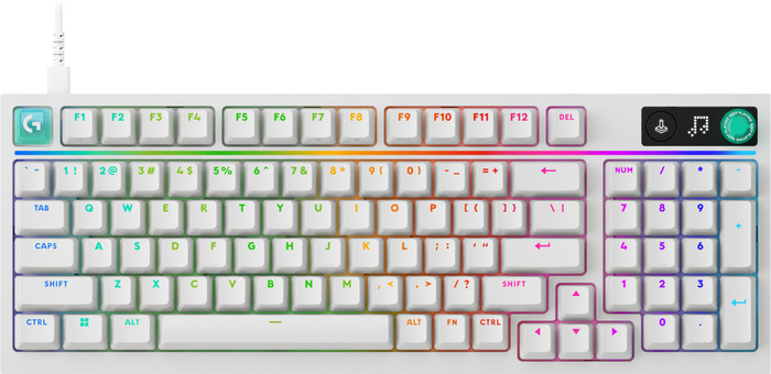 Logitech G316 X 98 Bedrade Gaming Toetsenbord Azerty Wit voorkant