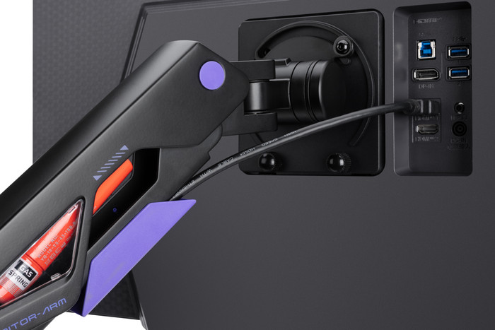 Vortech Bras d'Écran PC avec Vérin à Gaz détail