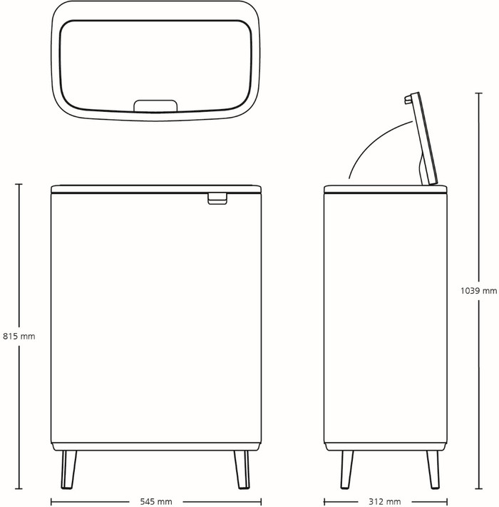 Brabantia Bo Touch Bin Hi Poubelle 2 x 30 Litres Soft Beige visuel fournisseur