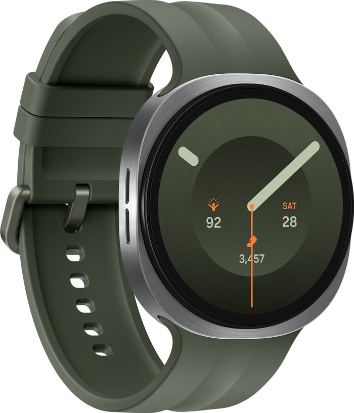 Samsung Galaxy Watch 9 Argent/Vert 44 mm côté droit