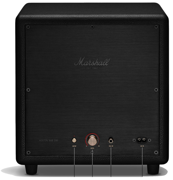 Marshall Heston Sub 200 Zwart achterkant