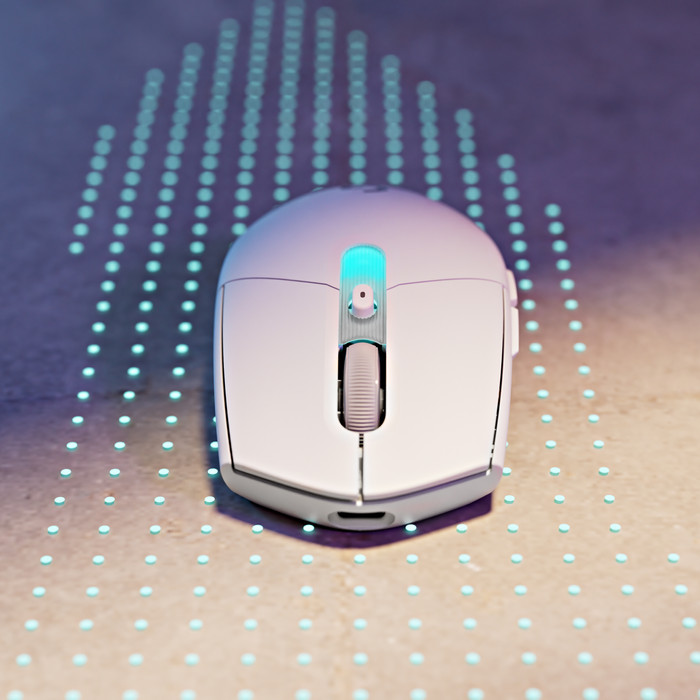 Logitech G305 X Superlight Draadloze Gaming Muis Wit product in gebruik