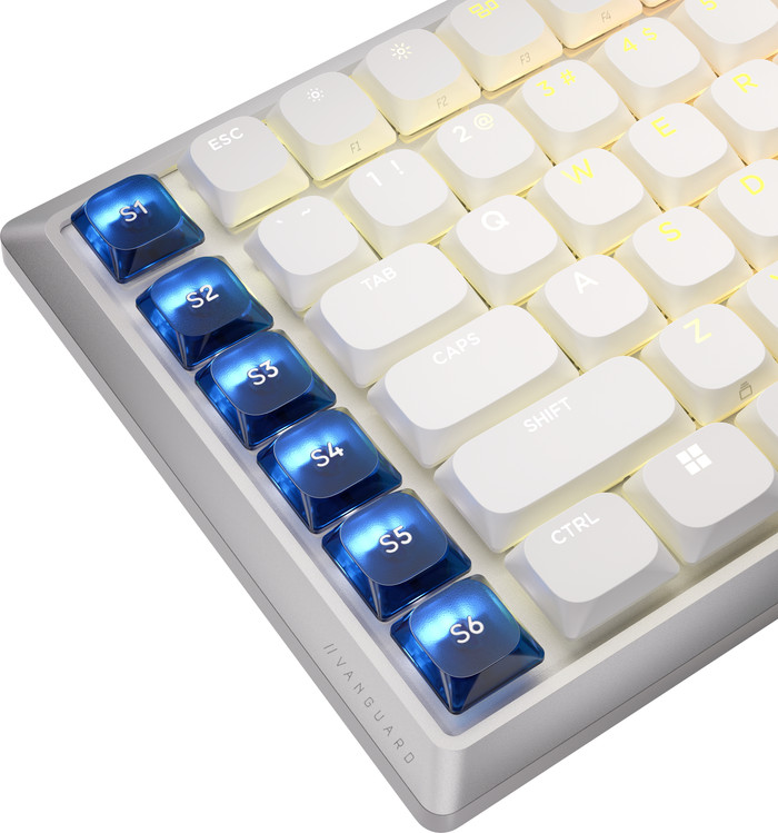 Corsair Vanguard AIR 99 Wireless Gaming Toetsenbord Wit Azerty detail