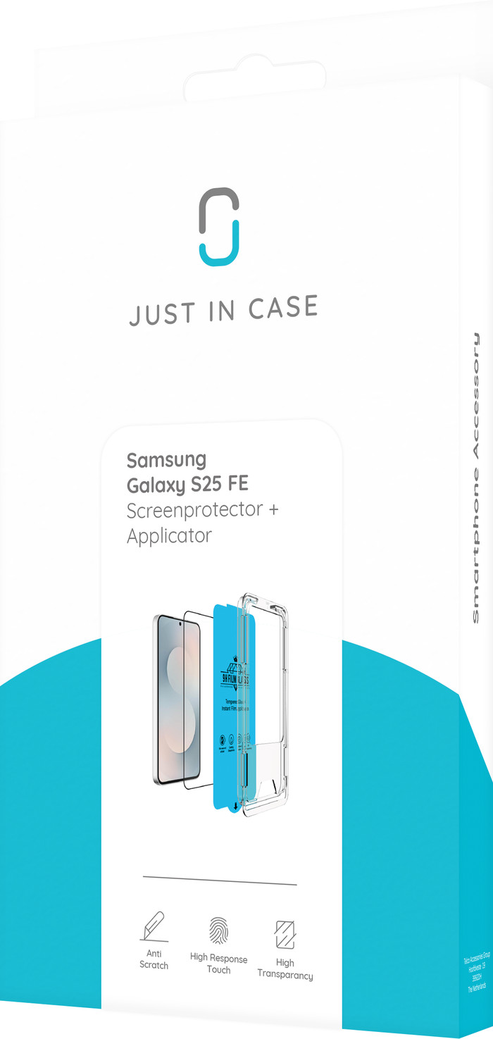 Just In Case Tempered Glass Samsung Galaxy S25 FE Protège-écran emballage