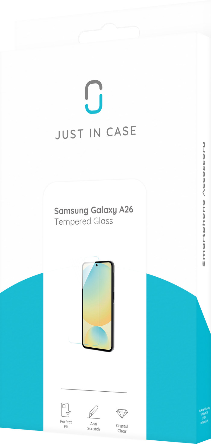 Just in Case Samsung Galaxy A26 Glass Screen Protector packaging