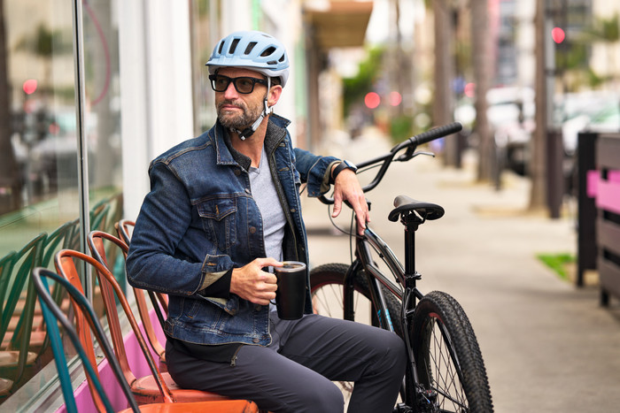 ABUS URBAN-I 4.0 ACE Blauw S product in gebruik