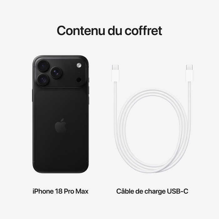 Apple iPhone 18 Pro Max 256 Go Bleu Clair visuel fournisseur