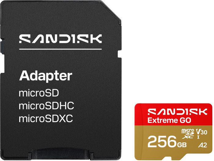 SANDISK Extreme GO microSDXC 256GB 240MB/s voorkant