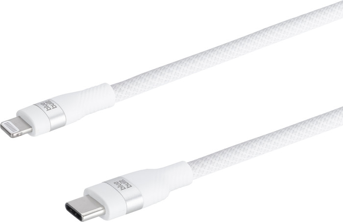 BlueBuilt Usb C naar Lightning Kabel 3m Nylon Wit rechterkant