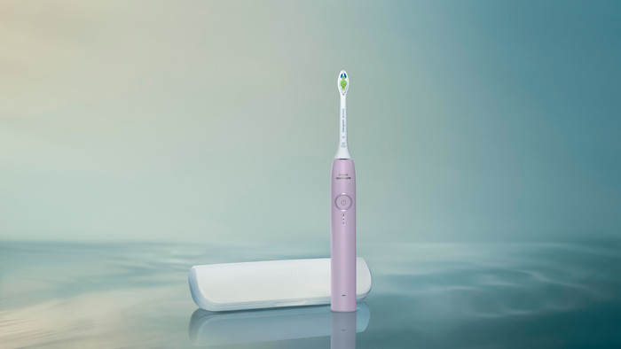 Philips Sonicare 3100 Series HX4033/27 Luxe Lila product in gebruik