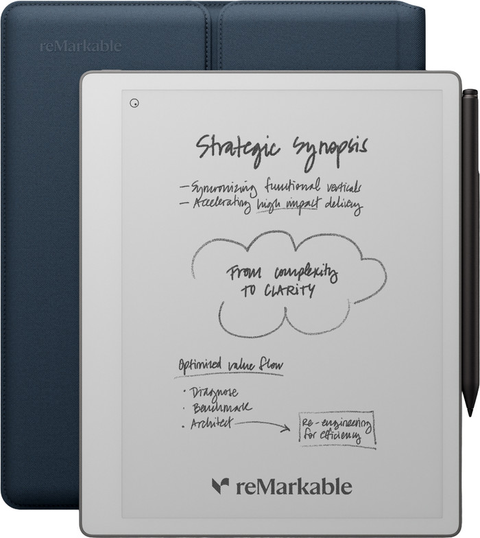 reMarkable Paper Pure avec Book Case Bleu Main Image