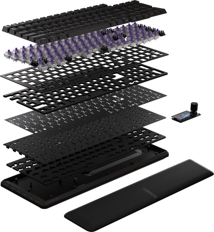 Corsair Vanguard 96 Mechanisch Gaming Toetsenbord Azerty binnenkant