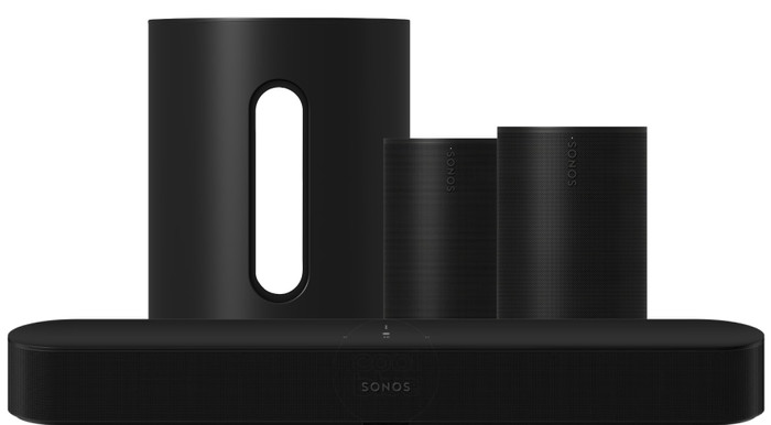 Sonos Beam Gen 2 Zwart + Era 100 SL Home Cinema Set Zwart Main Image