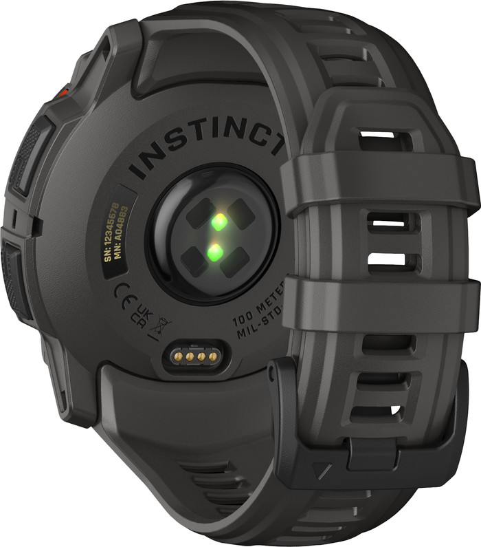 Garmin Instinct 3 Solar Black 50mm back