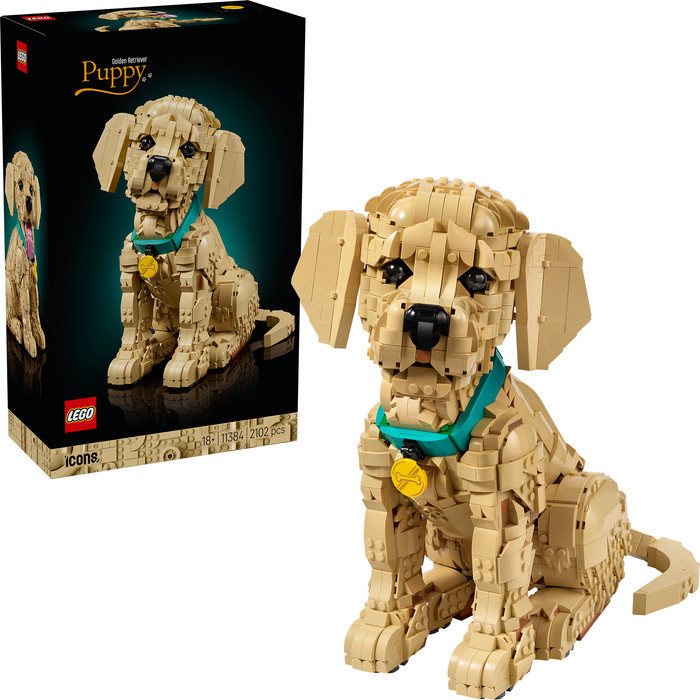 LEGO Icons Golden Retriever Puppy 11384 rechterkant