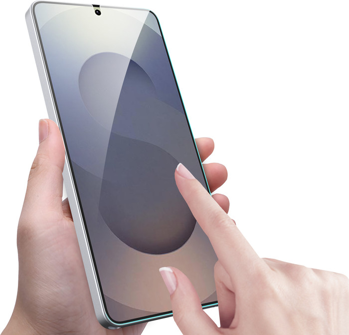 Just in Case Samsung S26 Ultra Screenprotector Tempered Glass product in gebruik