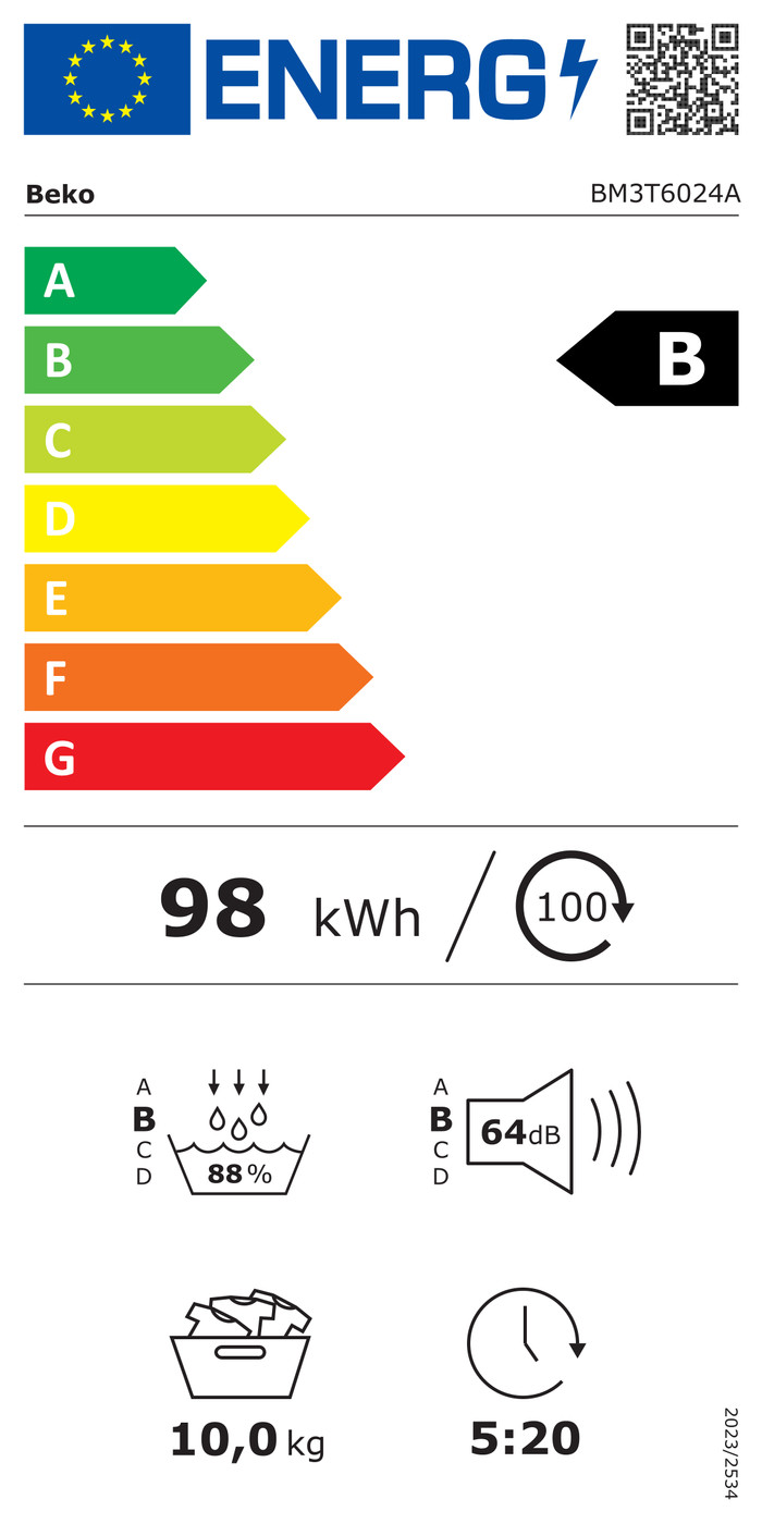 Beko BM3T6024A energielabel