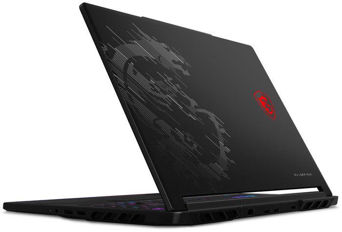 MSI Raider 16 Max HX B2WJ-039BE Azerty achterkant