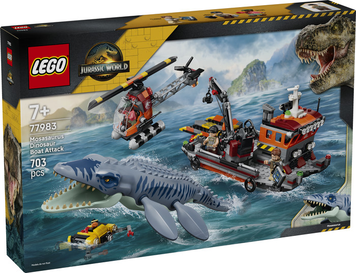 LEGO Jurassic World - L'Attaque du Bateau par Le Mosasaure 77983 emballage