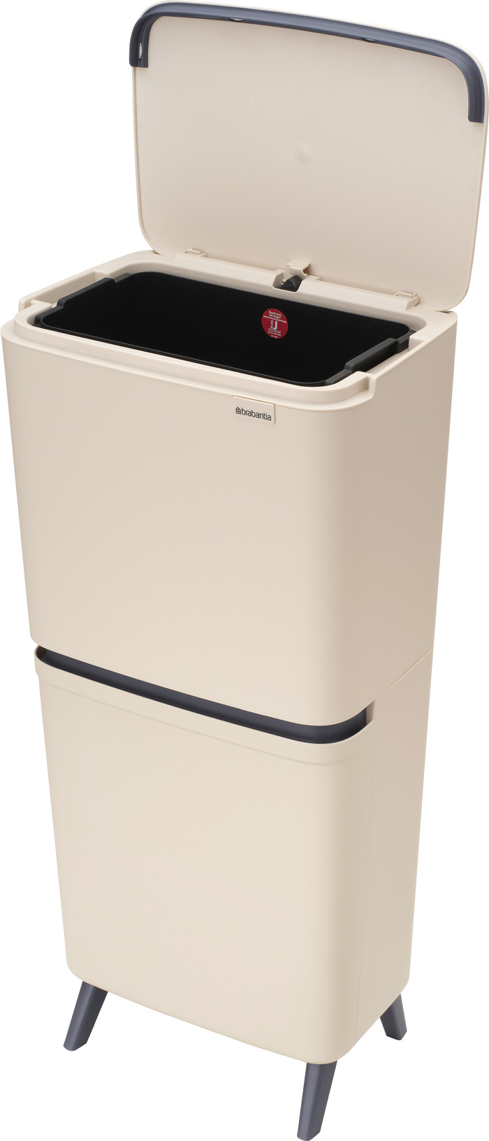 Brabantia SortUp Recycle Hi afvalemmer 20+25L Beige rechterkant