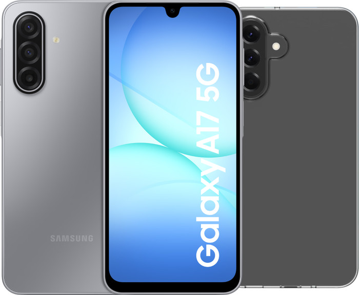 Samsung Galaxy A17 128GB Gray 5G + BlueBuilt Back Cover Transparent Main Image