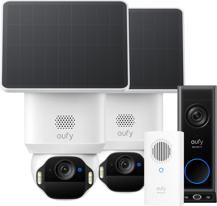 Eufy SoloCam E42 Duo Pack + Video Doorbell E340 + Chime Main Image