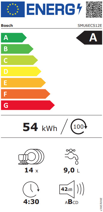 Bosch SMU6ECS12E energielabel