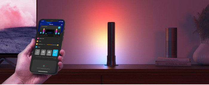 Govee RGBICWW Light Bars product in gebruik