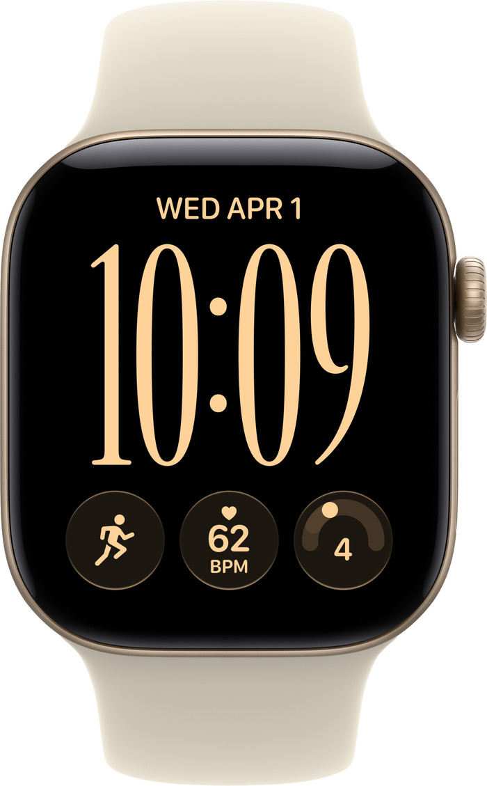 Apple Watch Series 12 Cellular 42 mm Or Bracelet Sport M/L avant