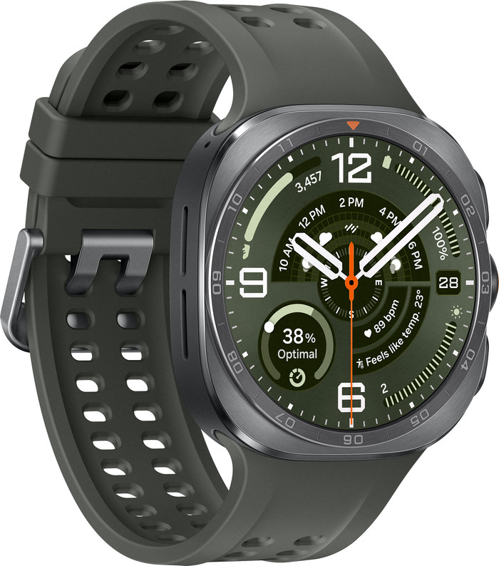 Samsung Galaxy Watch Ultra 2 5G Argent/Vert Titane 47 mm côté droit