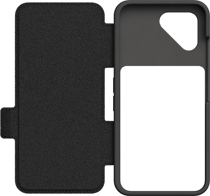 Fairphone 6 Flip Case Zwart binnenkant