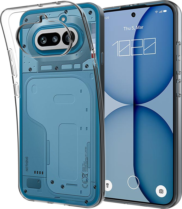 Just in Case KickLite Nothing Phone (4a) Back Cover Transparant linkerkant