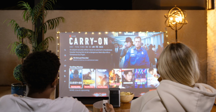 XGIMI P168S projectiescherm product in gebruik