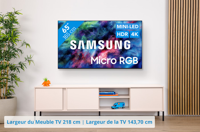 Samsung Micro RGB 65" R95H (2026) + Samsung HW-Q930H (2026) visuel Coolblue 1