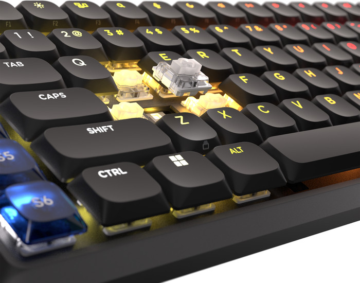 Corsair Vanguard AIR 99 Wireless Gaming Toetsenbord Zwart Azerty product in gebruik